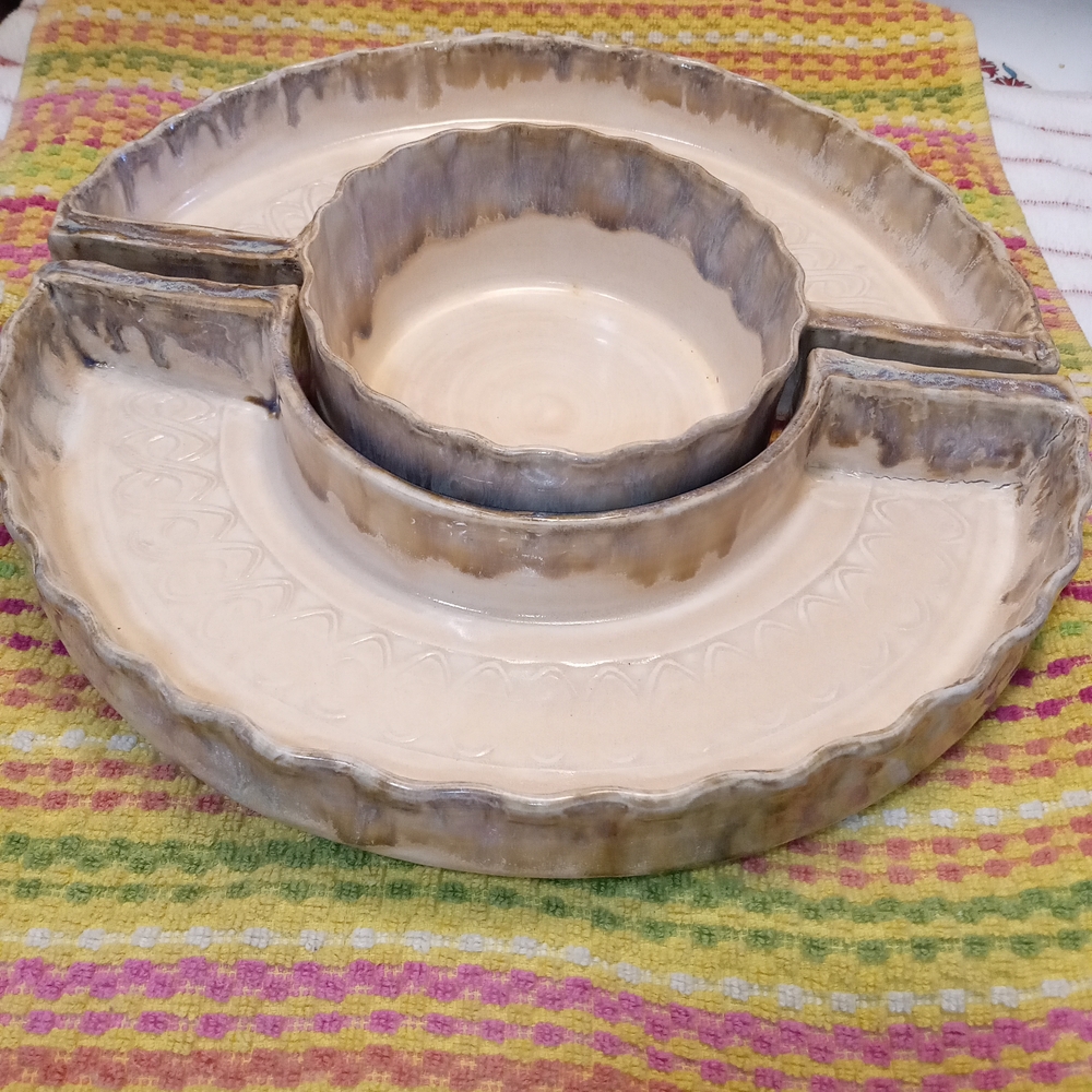 Amazing Drip Glazed Ceramic Serving Dish (10 Inch)